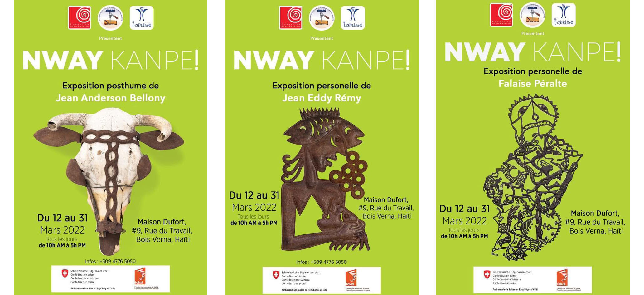 NWAY KANPE ! - Bellony, Jean Eddy Rémy, Falaise / Exposition à la Maison Dufort, 12-31 mars 2022 NWAY KANPE ! - Bellony, Jean Eddy Rémy, Falaise / Exposition à la Maison Dufort, 12-31 mars 2022
